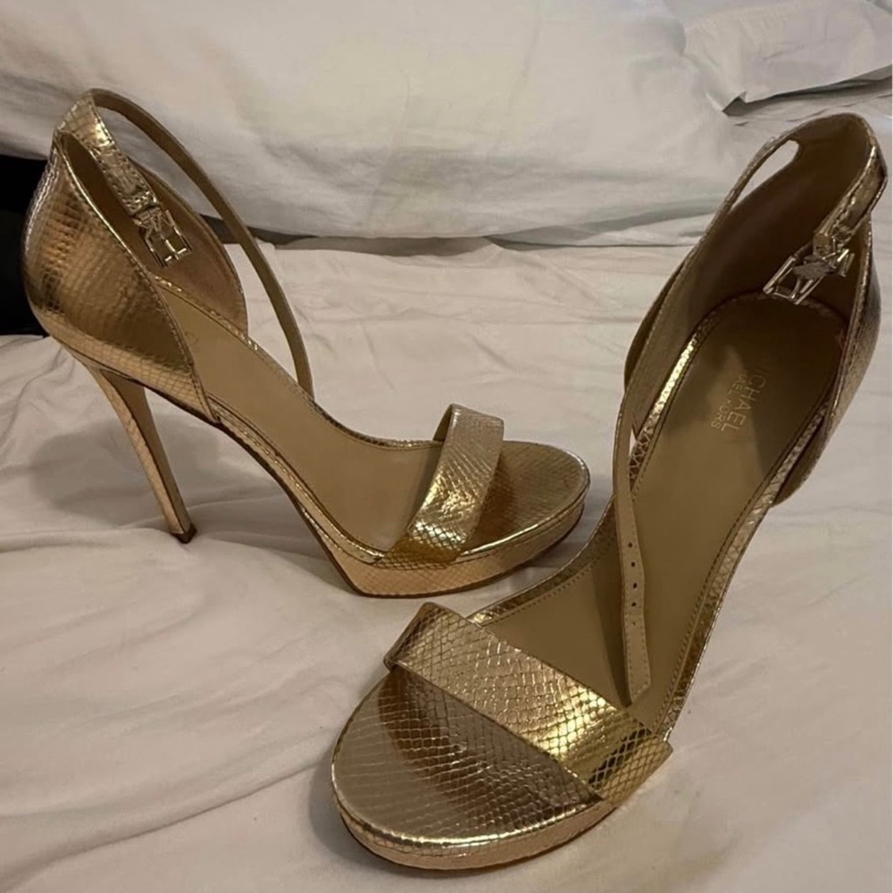 Michael Kors Gold High Heel Sandals